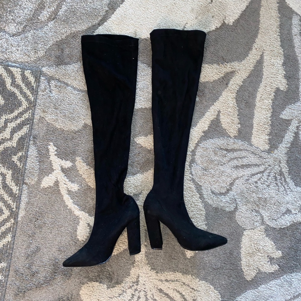 Black knee high boots size 6.5
